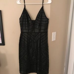 Black Leather House of CB Midi Dress